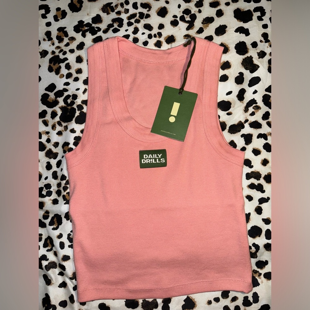 Daily Drills Dusty Rose Logo Tank XS/S